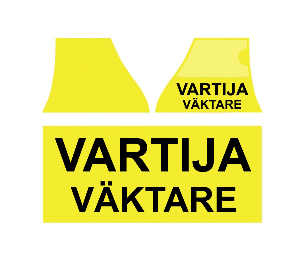 Authorities varusteliivin VARTIJA-VÄKTARE tunnuspaketti Keltainen