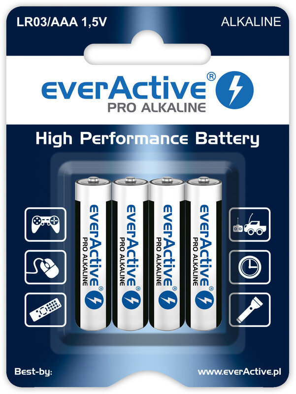 EverActive PRO 1250 mAh AAA  paristot 4 kpl