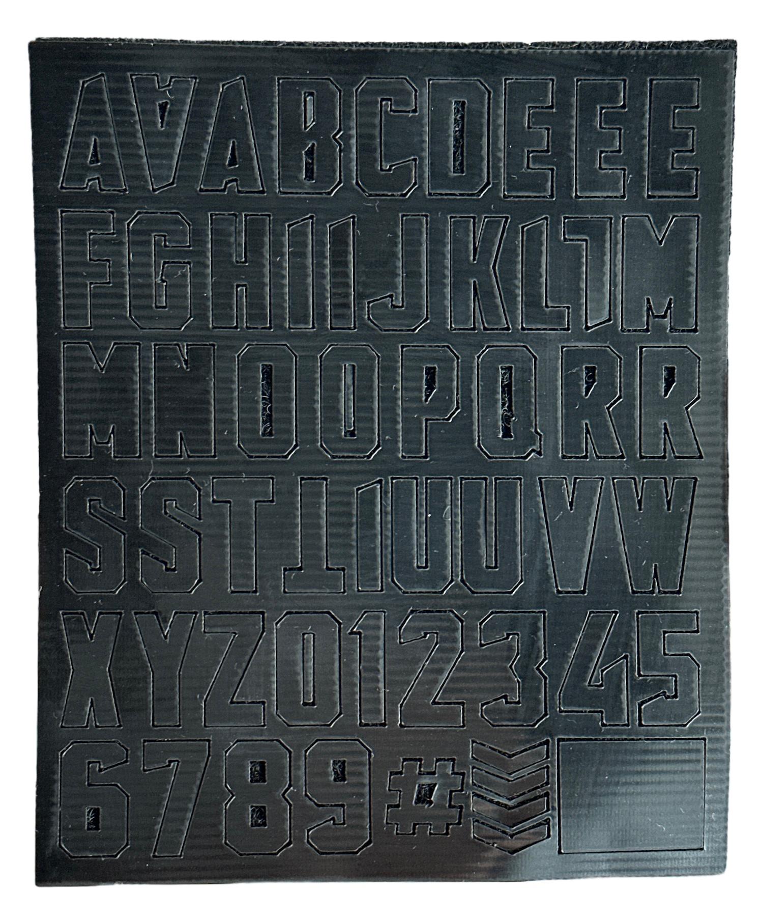 Total Gear- Tactical Tunniste kirjaimet ja numerot, Velcro