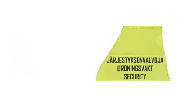 Authorities Gear Compact vasemman puolen tunnuslaatta rintaan - JÄRJESTYKSENVALVOJA, keltainen