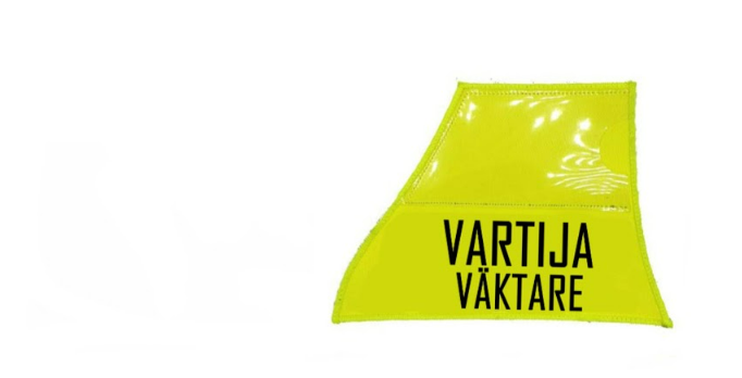 Authorities Gear Compact vasemman puolen tunnuslaatta rintaan - VARTIJA, keltainen