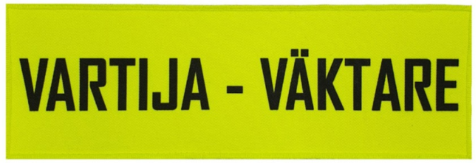 Authorities Gear Compact selkätunnus - VARTIJA, keltainen