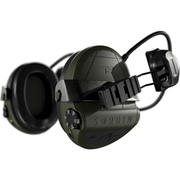 Sordin® Aktiivikuulosuojaimet T2 ARC kypärän takakiskoon, VIHREÄT