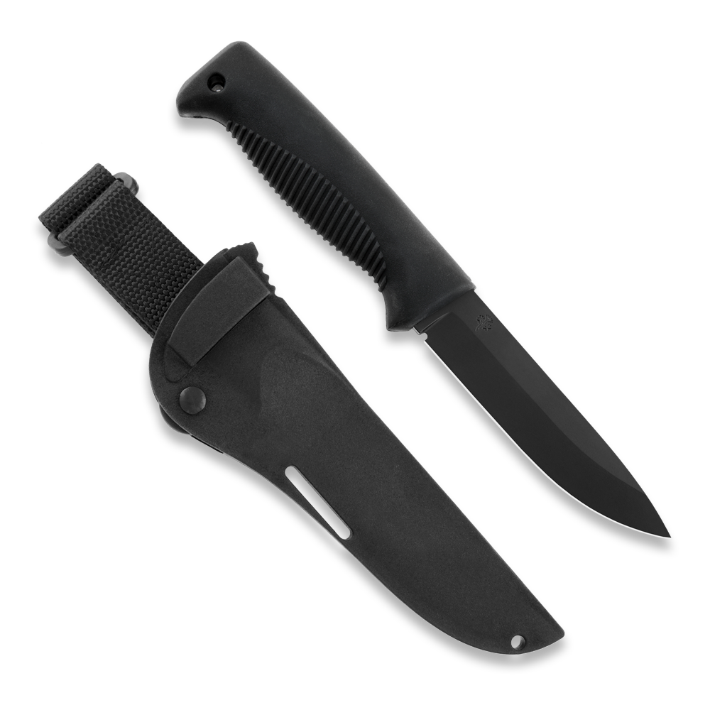 Peltonen Knives Sissipuukko M07, komposiittituppi, musta
