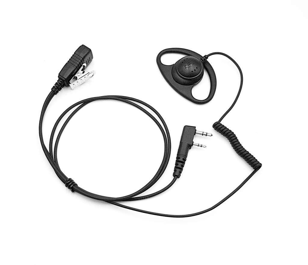 OEM Kenwood / Wouxun Radiopuhelin Headset, Simpukka ( D-lenkki )