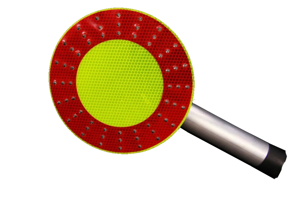 Total Maahantuonti Liikenteenohjaajan käsiopastin LED-valoilla 200mm. PYSÄYTYS