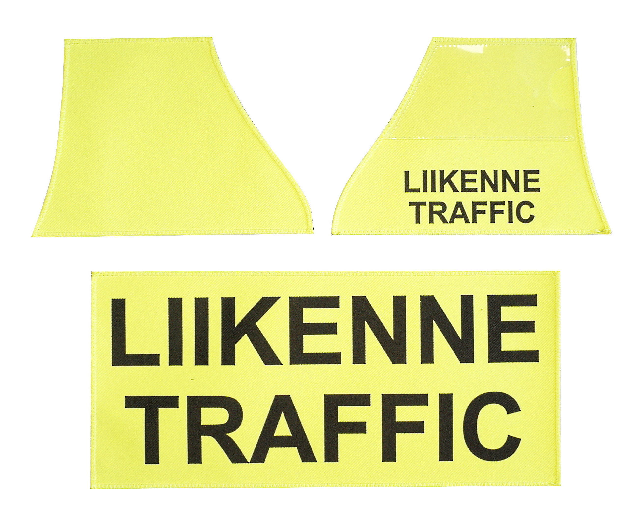 Authorities Varusteliivin LIIKENNE-TRAFFIC tunnuspaketti keltaiset