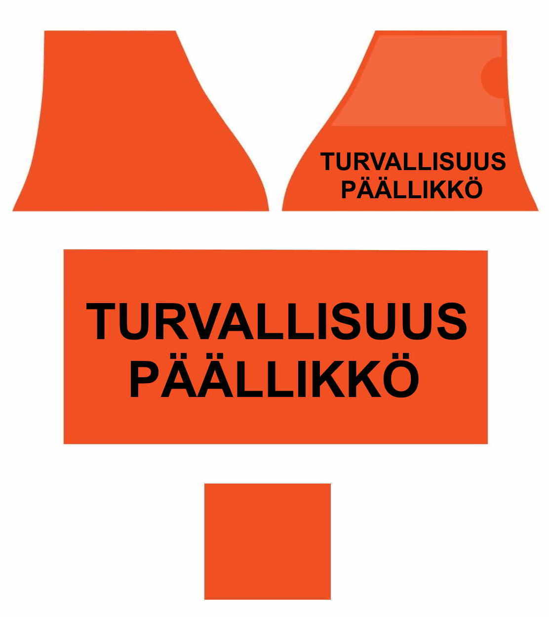 Authorities varusteliivin TURVALLISUUSPÄÄLLIKKÖ-tunnuspaketti -ORANSSI