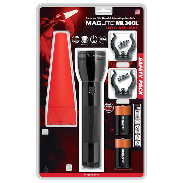 MAGLITE® taskulamppu + valokartio + seinä/autokiinnikkeet
