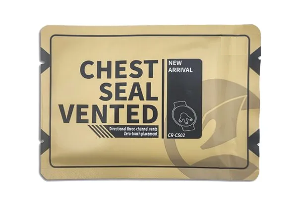 Chest Seal PRO Venttiilillä, 3-kanavainen