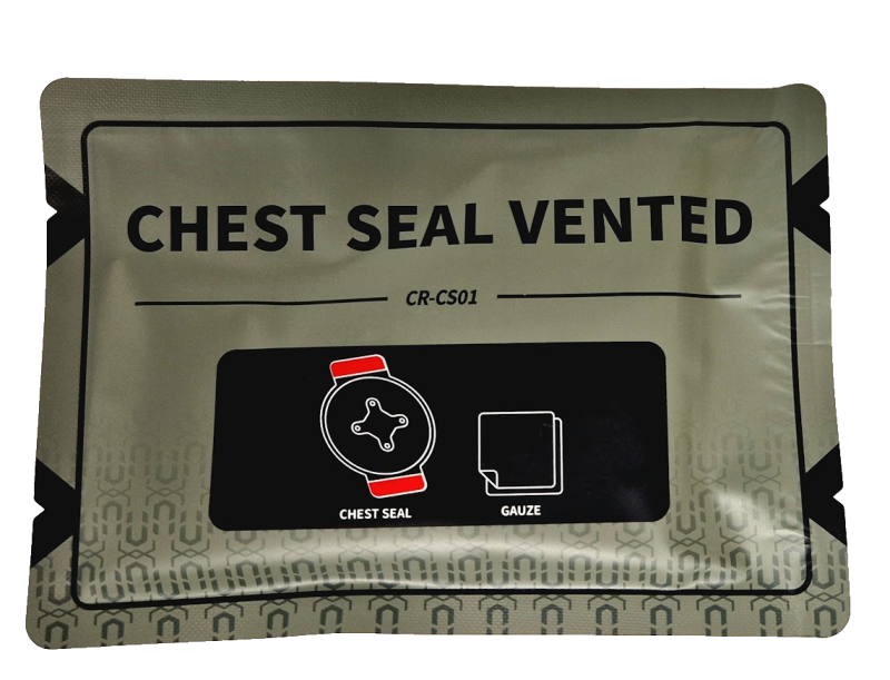 Chest Seal PRO Venttiilillä, 4-kanavainen