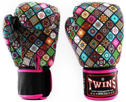 Twins Special nyrkkeilyhanskat E-Mosaic Pink
