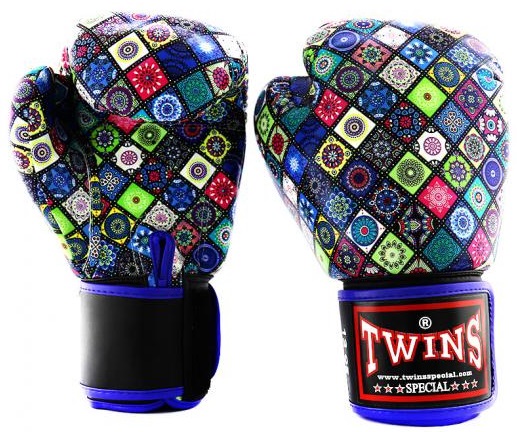 Twins Special nyrkkeilyhanskat E-Mosaic Blue