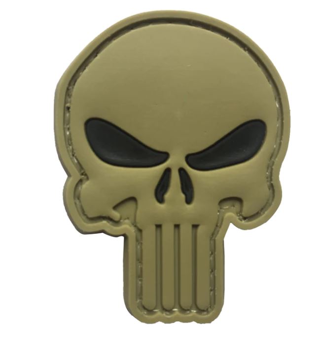 Punisher Cut Out Patch Olive