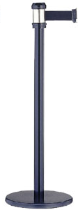 Total Maahantuonti Rajaustolppa Total Black 2,7 metrin mustalla nauhalla