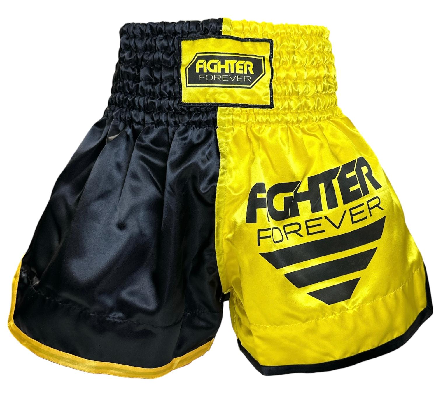 Osta Fighter Forever Thainyrkkeilyshortsit KELTA-MUSTA Total Shopista