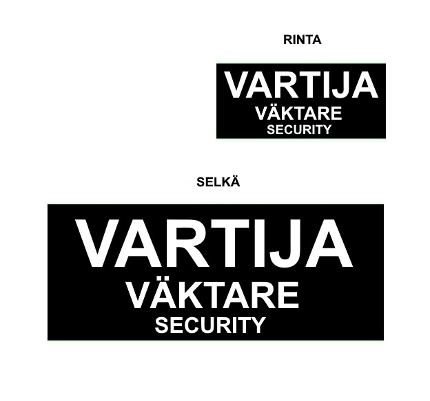 Osta Authorities Gear ULTIMATE Vartija-Väktare-Security tunnuspaketti, musta Total Shopista