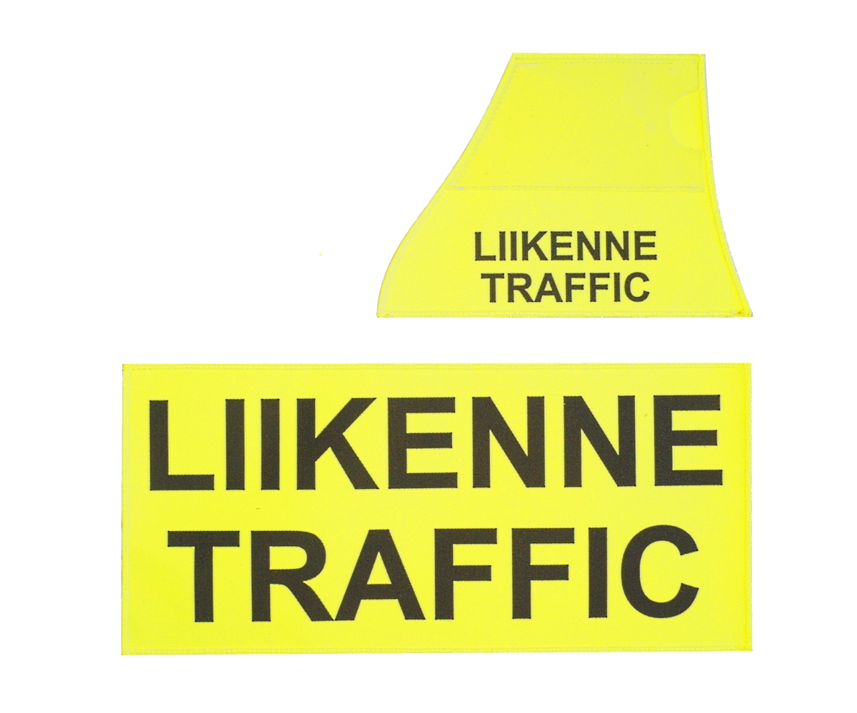 Authorities Gear Varusteliivin LIIKENNE-TRAFFIC tunnuspaketti keltaiset