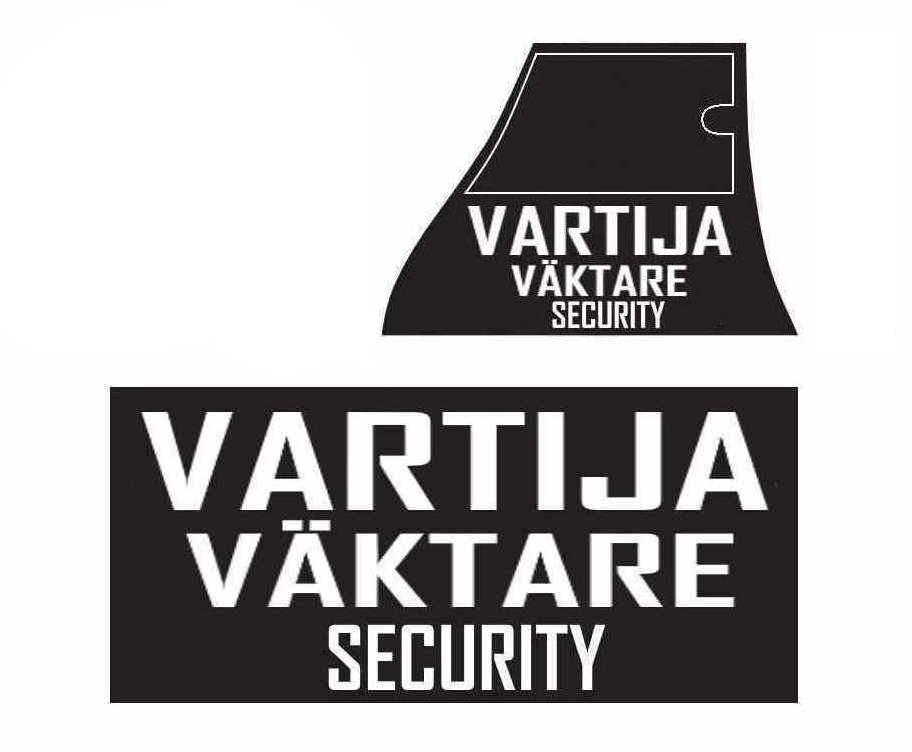 Authorities Gear varusteliivin VARTIJA-VÄKTARE-SECURITY-tunnuspaketti Musta