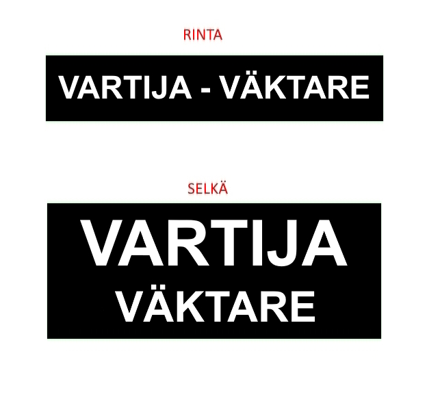 Authorities Gear Ultimate Carrier VARTIJA-VÄKTARE tunnuspaketti