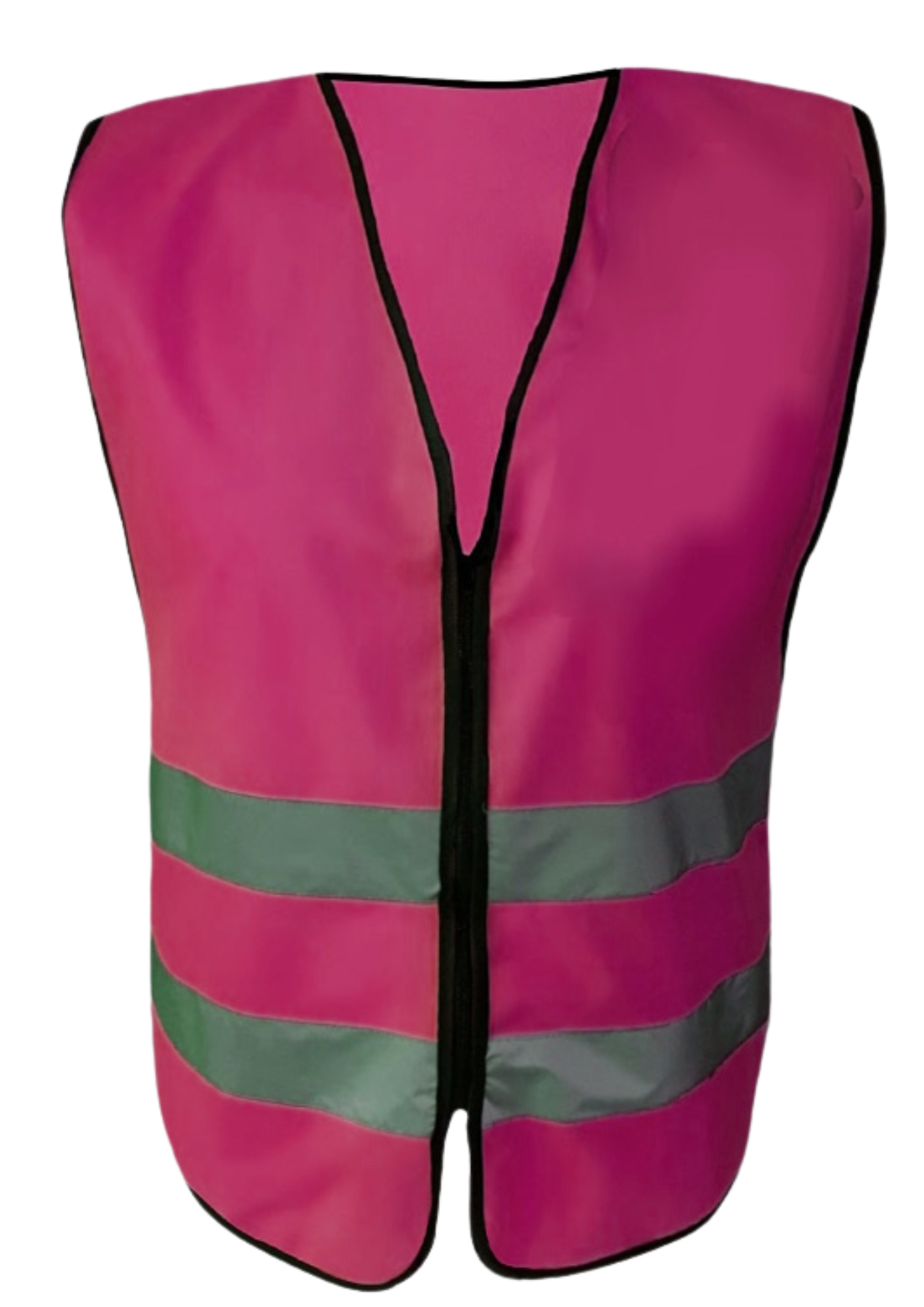 Huomioliivi pinkki vetoketjulla