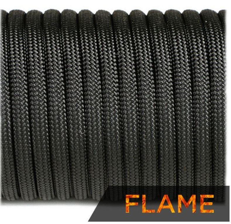 Osta EDCX Paracord  Naru FLAME 150kg 4mm MUSTA Total Shopista