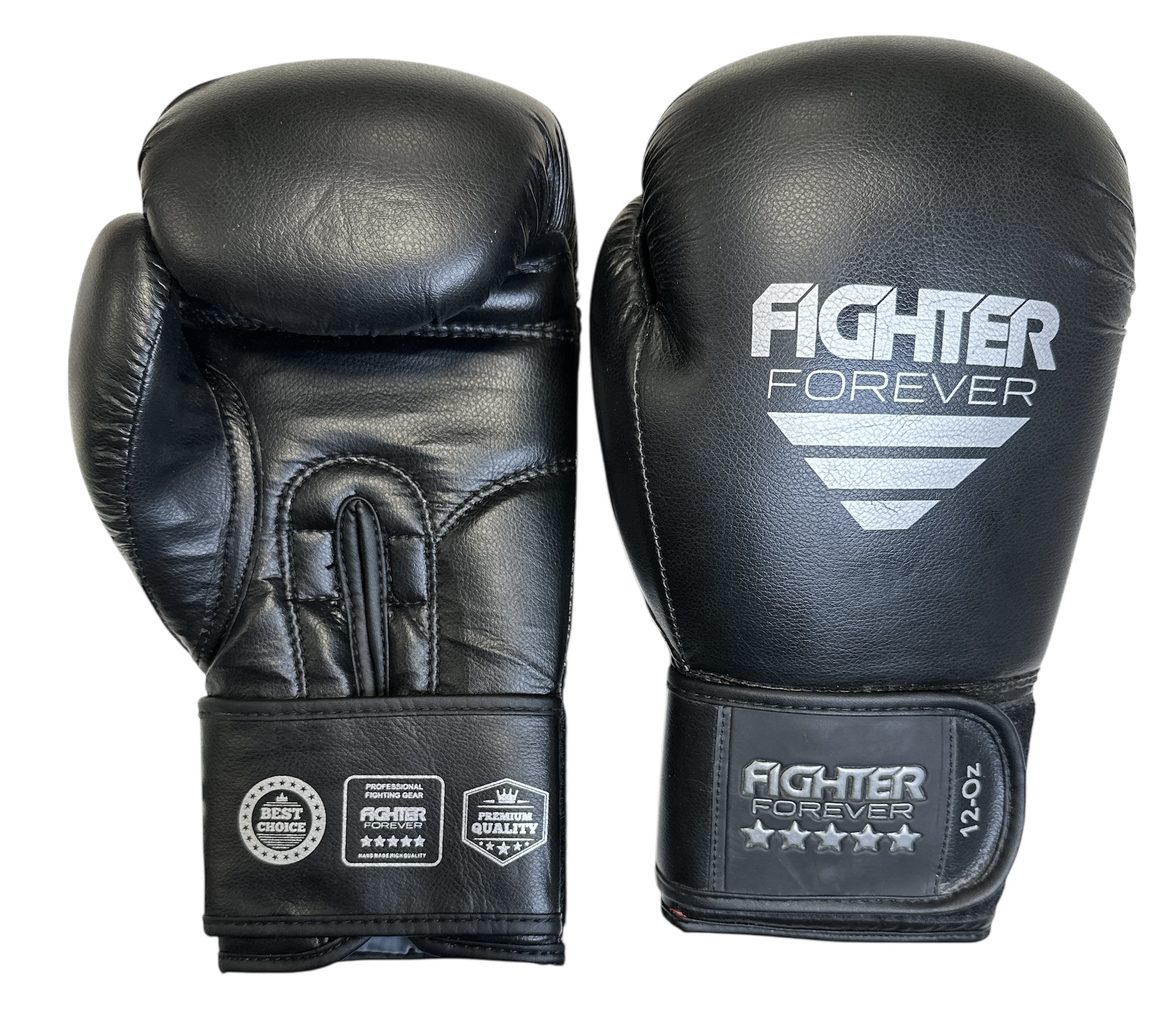 Osta Fighter Forever EVO Nyrkkeilyhanskat MUSTA-HOPEA Total Shopista