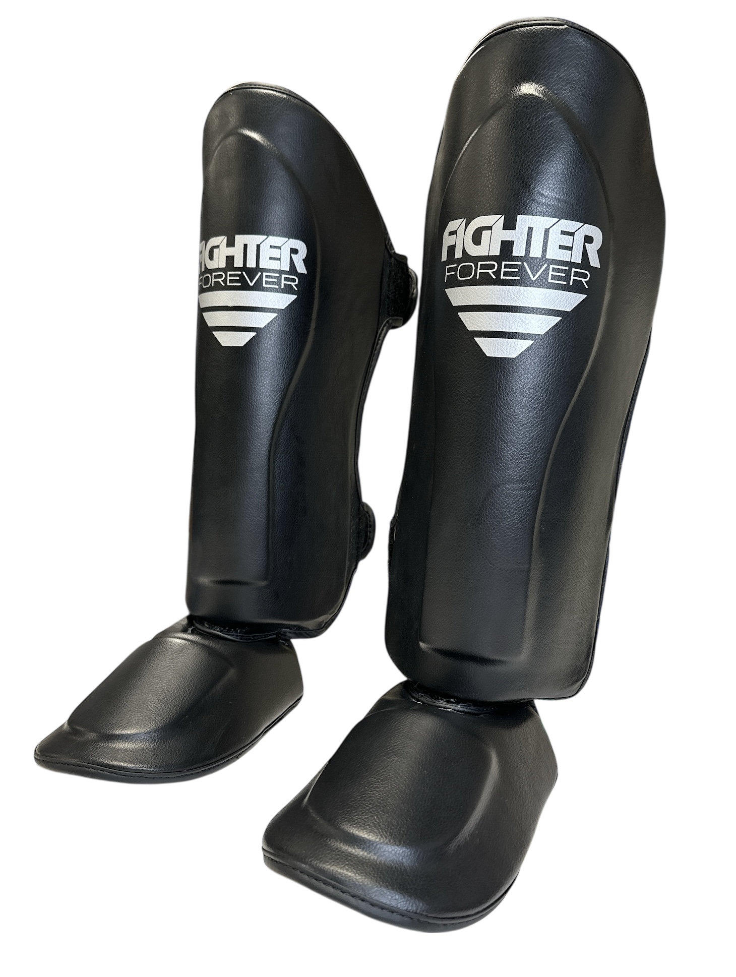 Osta Fighter Forever EVO Säärisuojat MUSTA-HOPEA Total Shopista