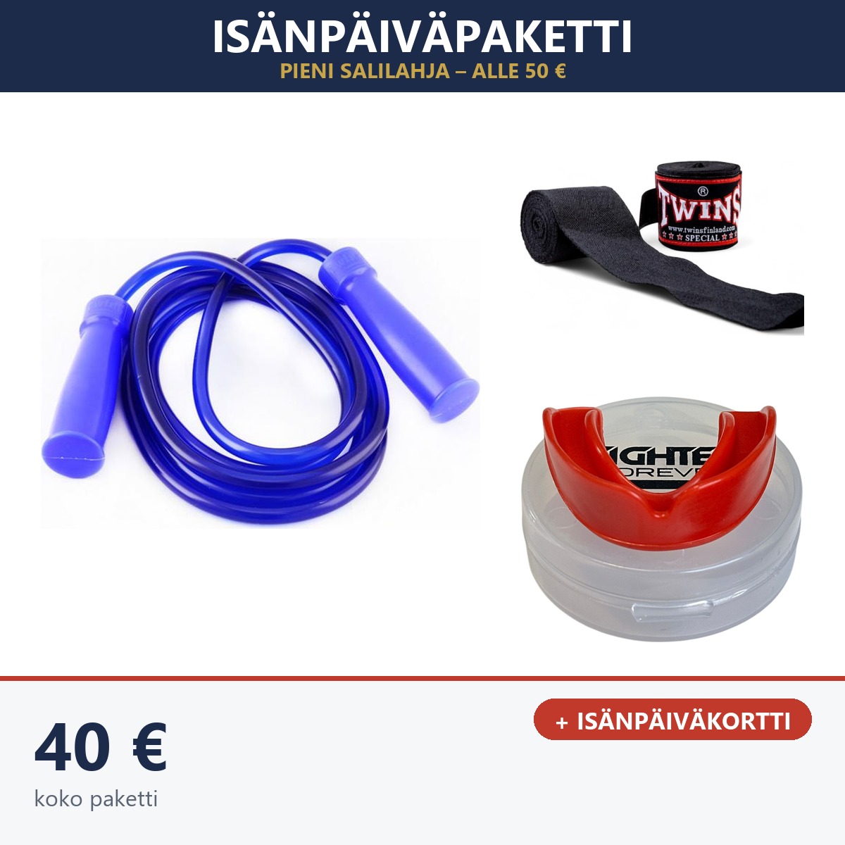Osta Isänpäiväpaketti: Pieni salilahja – alle 50 € Total Shopista