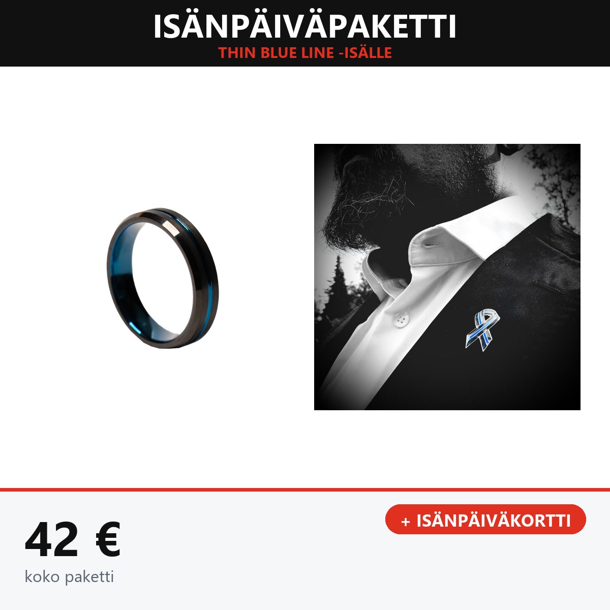 Osta Isänpäiväpaketti: Thin Blue Line -isälle Total Shopista