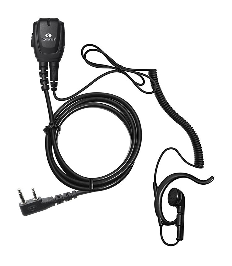 OEM Komunica Kenwood / Wouxun Radiopuhelin Headset, C-lenkki