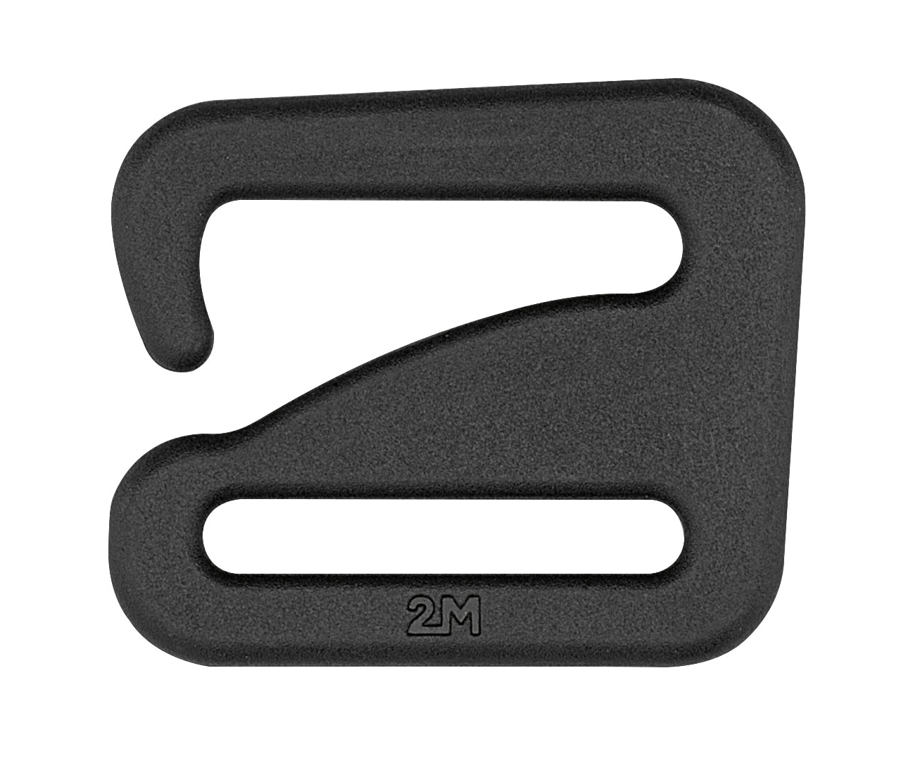 Metalliton molempikätinen G-hook 25mm, Musta