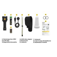 Osta Armytek Taskulamppu Bear WRG 1500lm / 510metriä, valokartiolla + vyökotelo Total Shopista