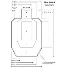 Osta Total Gear- Tactical SRA ampumataulu. Vanhat mitat. Total Shopista