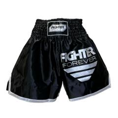 Osta Fighter Forever Thainyrkkeilyshortsit MUSTA-HOPEA Total Shopista