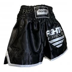 Osta Fighter Forever Thainyrkkeilyshortsit MUSTA-HOPEA Total Shopista