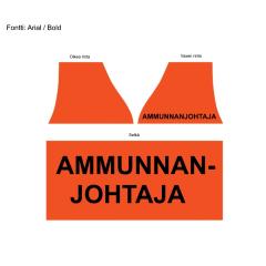 Osta Authorities Gear Oranssin varusteliivin AMMUNNANJOHTAJA-tunnuspaketti Oranssit Total Shopista