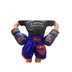 Osta Fighter Forever Lasten thainyrkkeilyshortsit SINI-ORANSSI Total Shopista