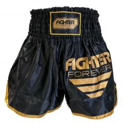 Osta Fighter Forever Thainyrkkeilyshortsit MUSTA-KULTA Total Shopista