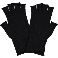 Osta Ruskovilla Kynsikkäät, merinovilla MUSTA (FR) Total Shopista