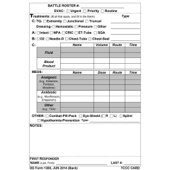 Osta Total Gear- Tactical TCCC Card TSTEA Potilaskortti Total Shopista