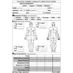 Osta Total Gear- Tactical TCCC Card TSTEA Potilaskortti Total Shopista