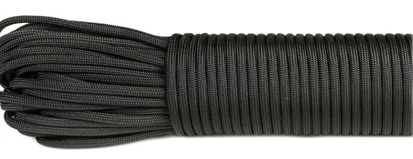 Osta EDCX Paracord Naru 250kg 4mm MUSTA Total Shopista