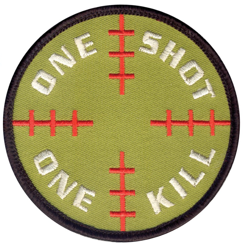 Osta Total Maahantuonti Moraalimerkki One shot, one kill Total Shopista